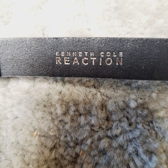 KENNETH COLE REACTION THIN CHEETAH BELT WOMENS SIZE L TURQUOISE BLACK 33-37W - Picture 2 of 8